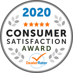 2020 Consumer Satisfaction Award from DealerRater.