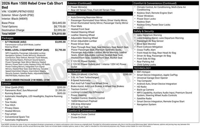 2026 RAM Ram 1500 Rebel
