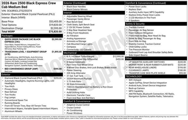 2026 RAM Ram 2500 Tradesman