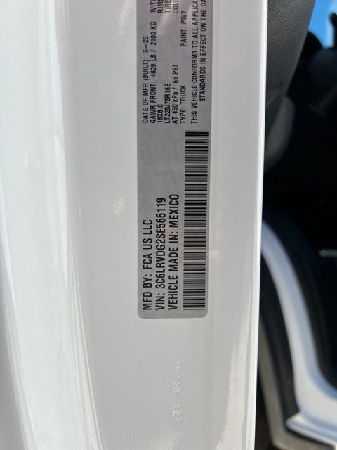 2025 RAM ProMaster 2500 High Roof 159 WB