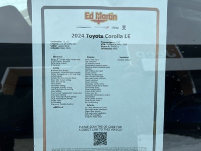 2024 Toyota Corolla LE