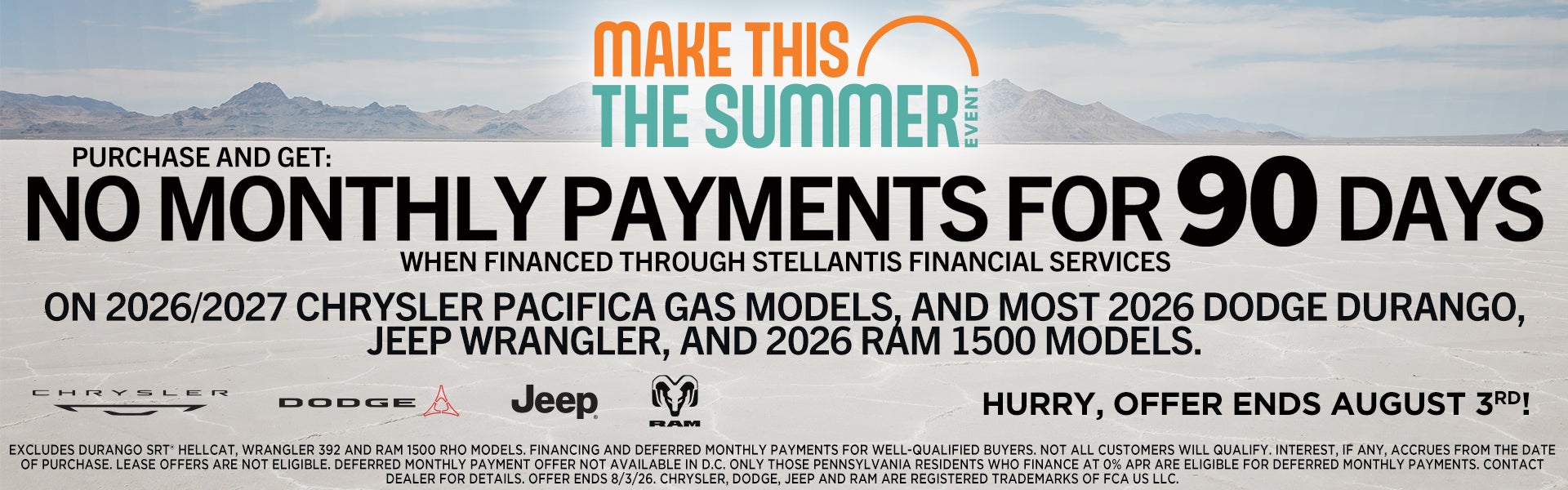 Purchase and get : No monthly payments for 90 Days