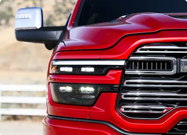 Ram Heavy Duty pulling a loaded trailer on the 6.7L Cummins Turbo Diesel's 1,075 lb-ft of torque