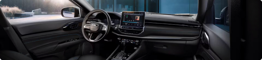 2026 Jeep Compass interior with Uconnect 5 touchscreen